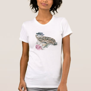T-shirt Hibou d'aquarelle