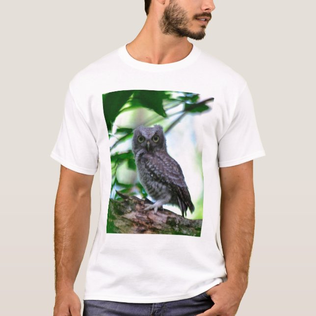 T-shirt Hibou de cri strident oriental (Devant)