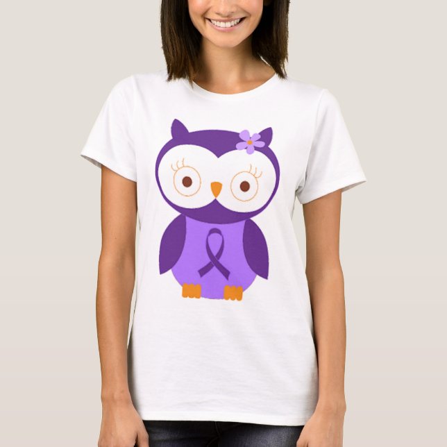 T-shirt Hibou de fibromyalgie (Devant)