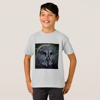 T-shirt Hibou de grand gris