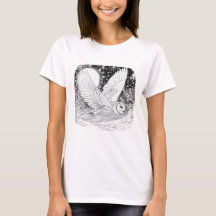 Hibou de la neige sous les étoiles