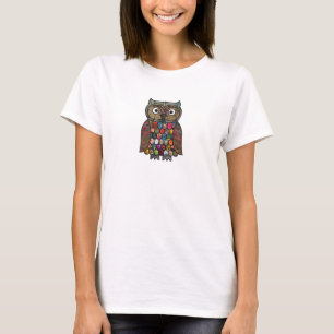 T-shirt Hibou de patchwork
