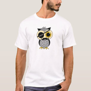 T-shirt hibou de pirate de moustache