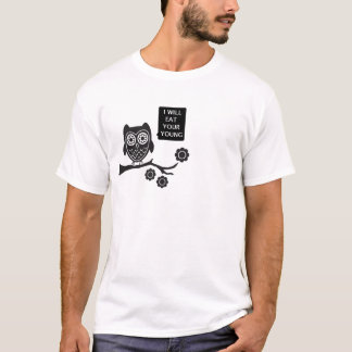 T-shirt hibou, délicieux