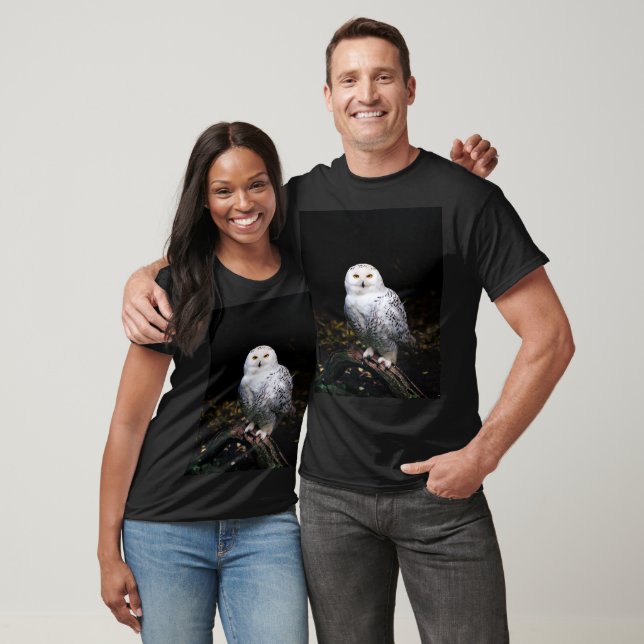 T-shirt Hibou des neiges majestueux d'hiver (Unisexe)