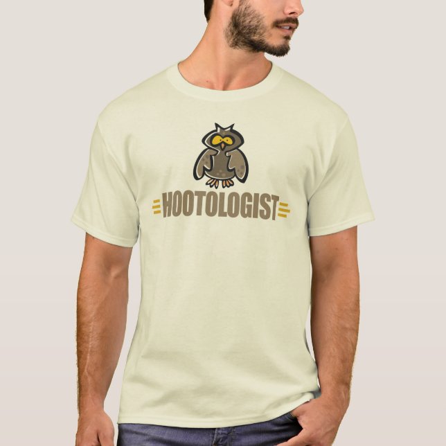 T-shirt Hibou Drôle Hootologue Oiseau (Devant)