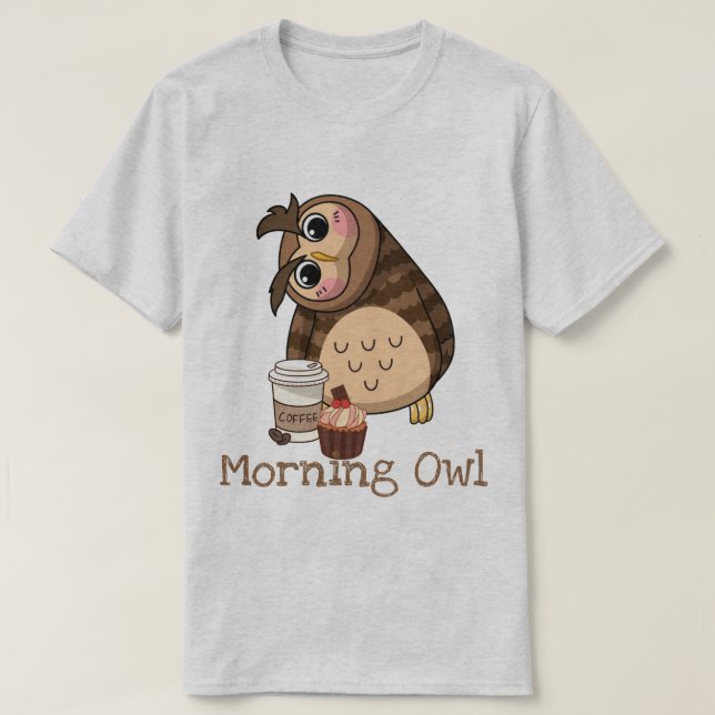 T-Shirt Hibou du matin (Design devant)