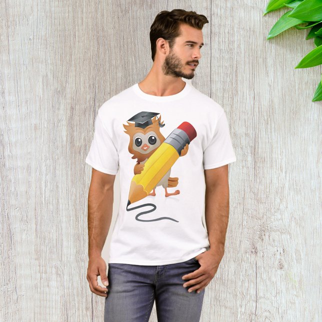 T-shirt Hibou écrivant (Créateur téléchargé)
