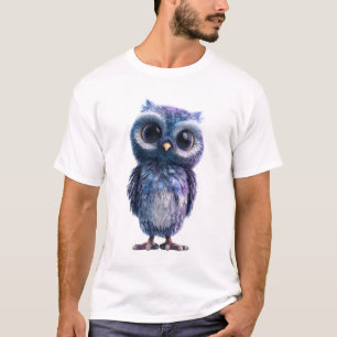 T-shirt Hibou galactique cosmique Nuit étoilée Hommes