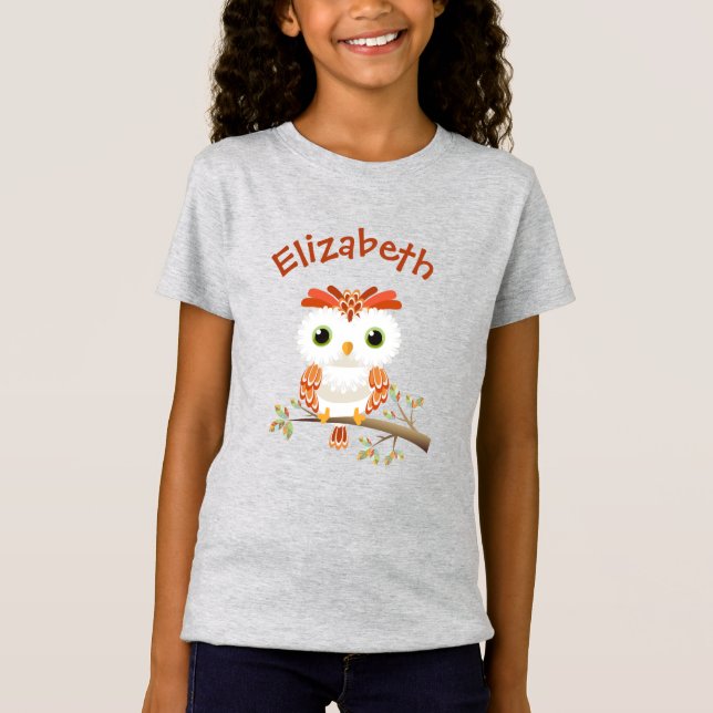 T-Shirt Hibou graphique adorable (Devant)