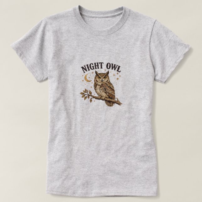 T-SHIRT HIBOU NOCTURNE (Design devant)