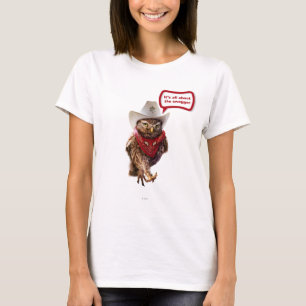 T-shirt Hibou occidental dur de shérif avec l'attitude et
