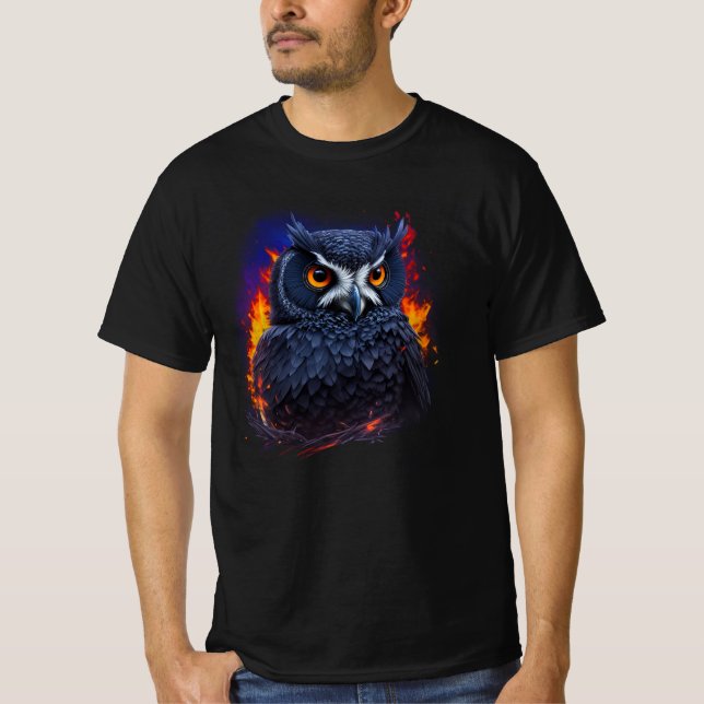 T-shirt Hibou, Oiseau De Nuit (Devant)