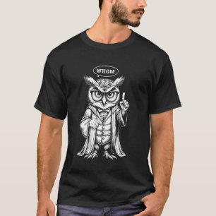 T-shirt Hibou que professeur d'anglais grammaire Nerd écri