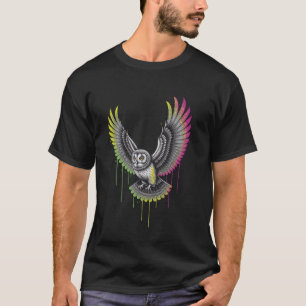 T-shirt Hibou réaliste en plein vol