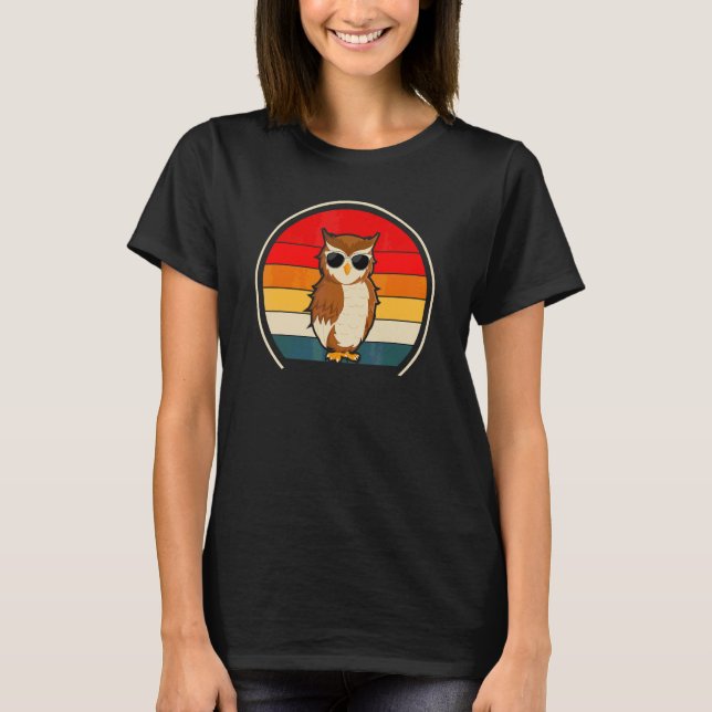 T-shirt Hibou Rétro Cool (Devant)