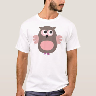T-shirt Hibou rose drôle