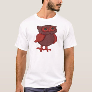 T-shirt Hibou rouge mignon