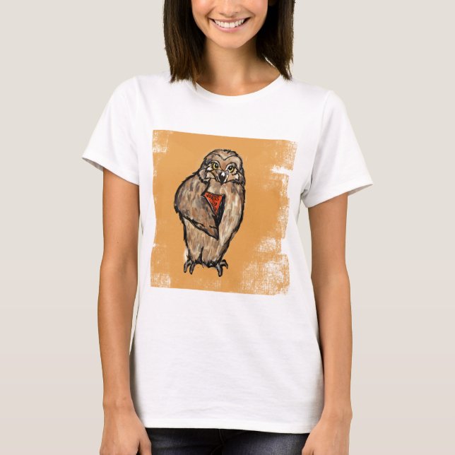 T-shirt Hibou sage (Devant)