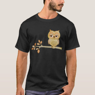 T-shirt Hibou somnolent dans l'arbre