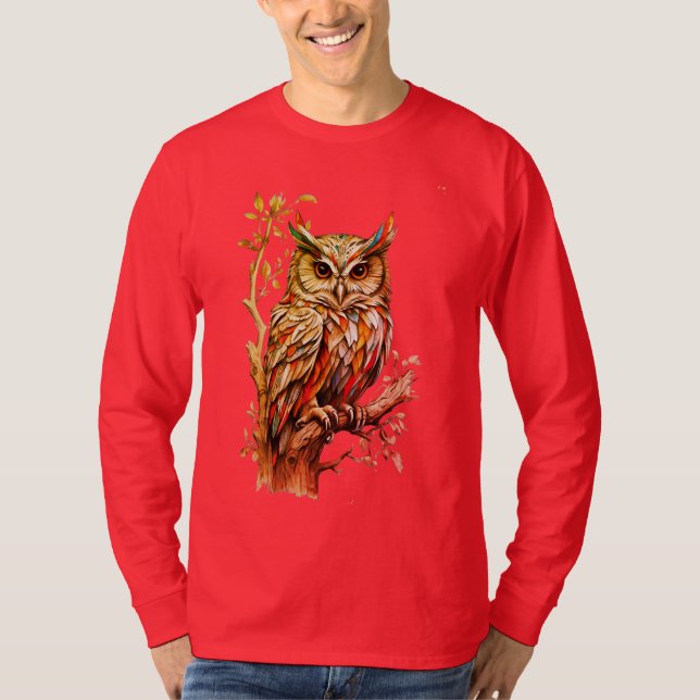 T-shirt Hibou Spirit Totem Animal (Devant)