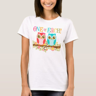T-shirt Hiboux de bébé - un de chacun ! Jumeaux - chemis