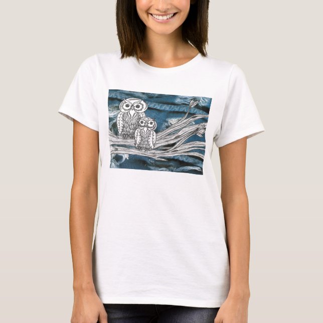 T-shirt Hiboux de denim (Devant)