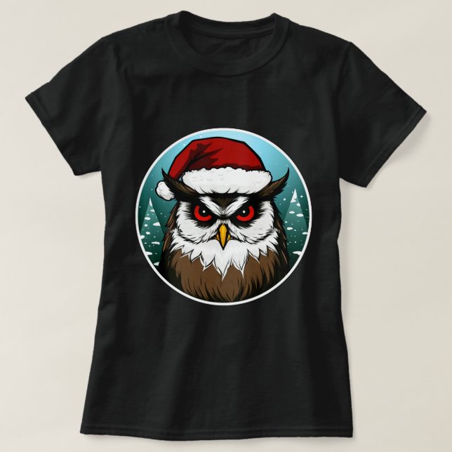 T-shirt Hiboux de Noël (Design devant)