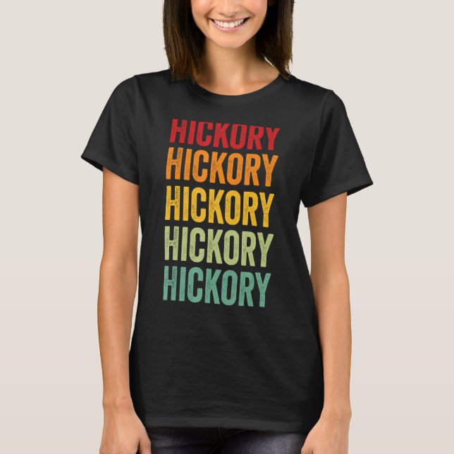 T-shirt Hickory County Missouri Rainbow Text Design (Devant)