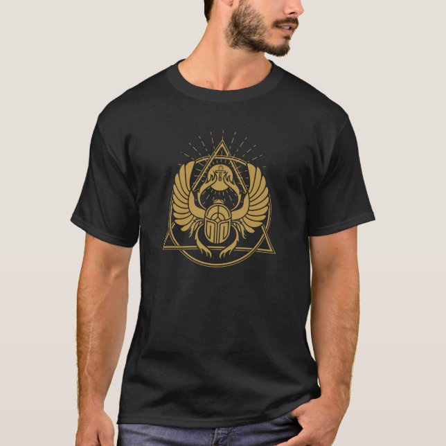 T-shirt Hiéroglyphes égyptiens - Scarab Beetle - Bug (Devant)