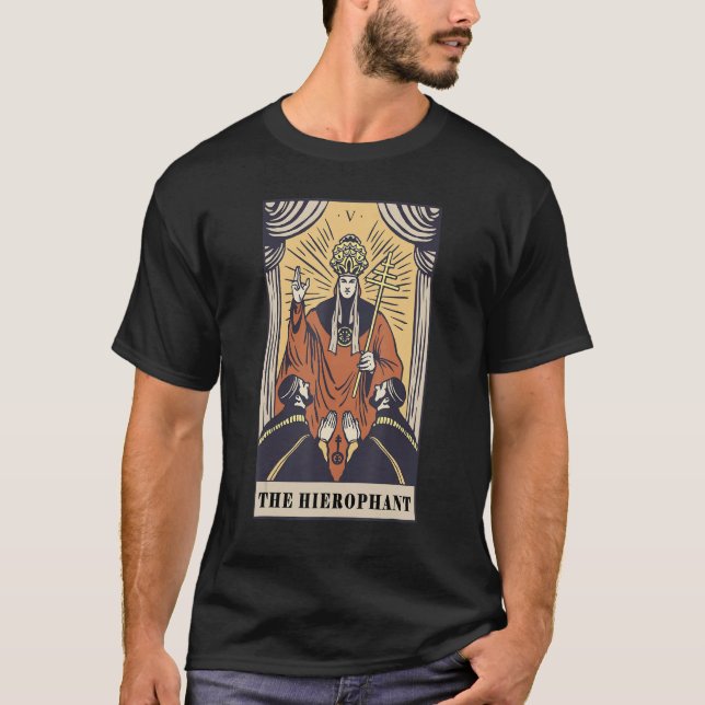 T-shirt Hierophant Gothic Tarot Card Magic Fortune Tel (Devant)