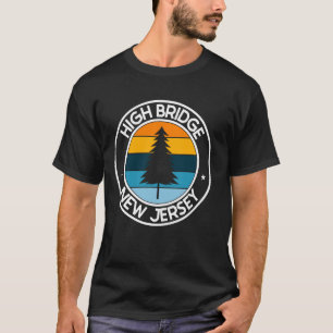 T-shirt High Bridge New Jersey NJ USA City Pride Retro Sun