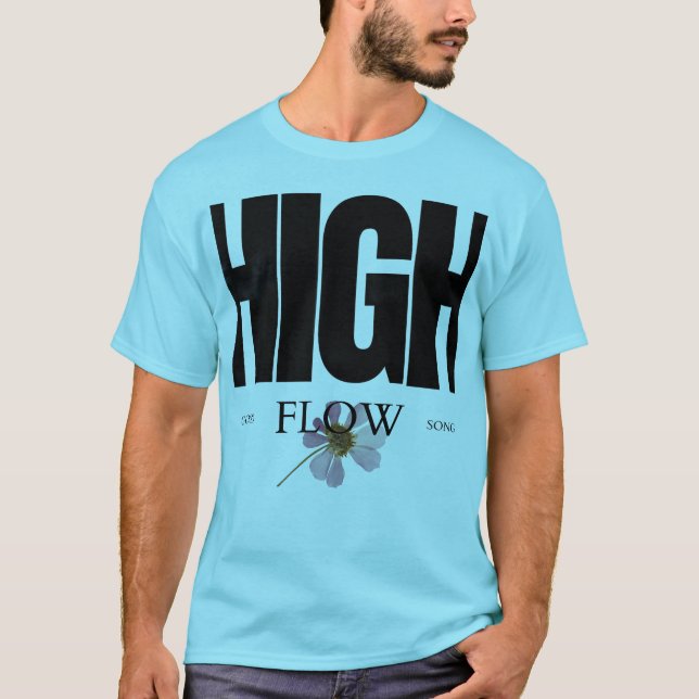 T-shirt High Flow – Typographie Florale Esthétique Inspiré (Devant)