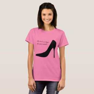 T-shirt high heel, little dick