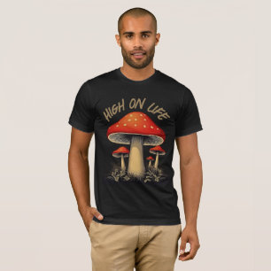 T-shirt High on Life - Champignons rétro