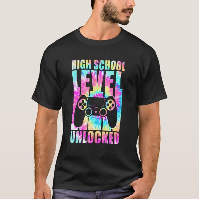 T-shirt High School Level Unlocked Tie Dye Back To School  (Devant)