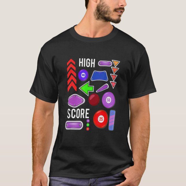 T-shirt High Score Pinball (Devant)