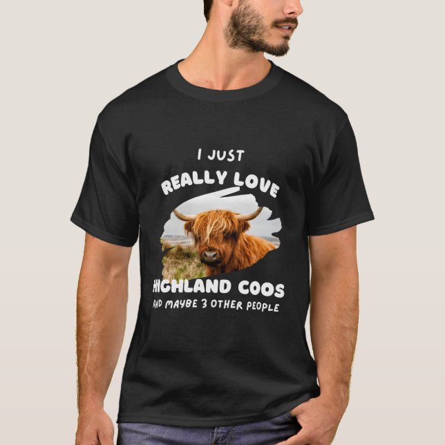 T-shirt Highland Bovins poilus Vaches écossaises Écossaise (Devant)