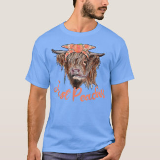 T-shirt Highland Cow Bandana Just Peachy Western Country P