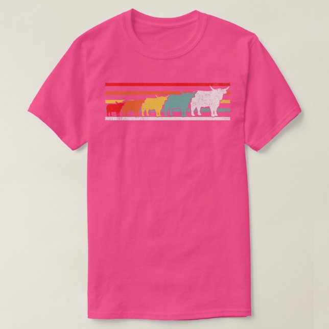 T-shirt Highland Cow Cattle Scottish Farmer (Design devant)