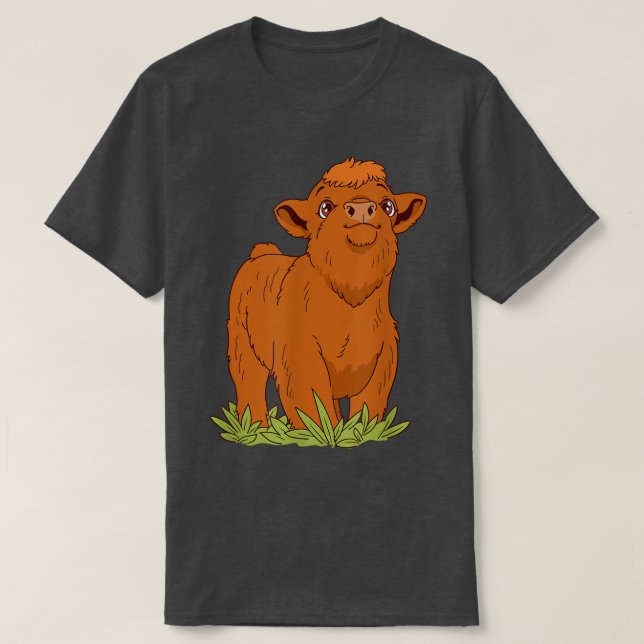 T-shirt Highland Cow Farmer Scottish Cattle (Design devant)