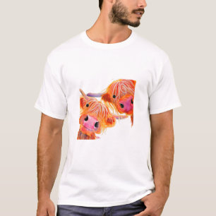 T-shirt Highland Cow Imprimer Poster de animal ' Angus