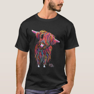 T-shirt Highland Cow Imprimer Poster de animal ' Bolly '