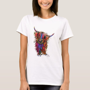 T-shirt Highland Cow Imprimer Poster de animal Tournesol