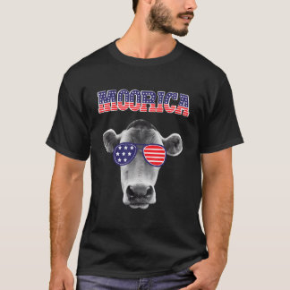 T-shirt Highland Cow Moorica 4 Juillet Fête De L'Indépenda