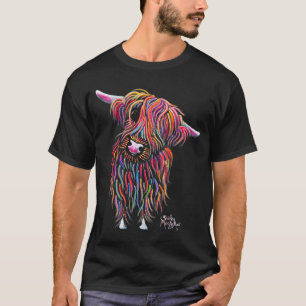 T-shirt HiGHLaND CoW PRiNT Poster de animal ' BoLLY '
