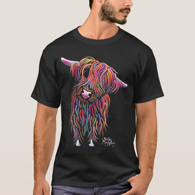 T-shirt HiGHLaND CoW PRiNT Poster de animal ' BoLLY ' (Devant)