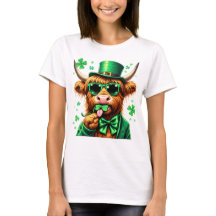 Highland Cow St Patrick, Retro Patricks Day