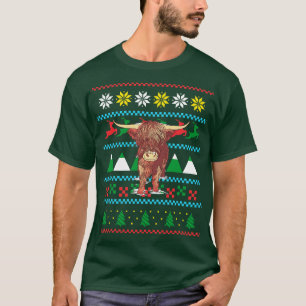 T-shirt Highland Cow (Vache) Vilaine Noël 2