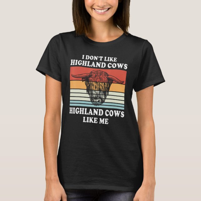 T-shirt Highland Cows Farmer Animal Cattle Cow (Devant)